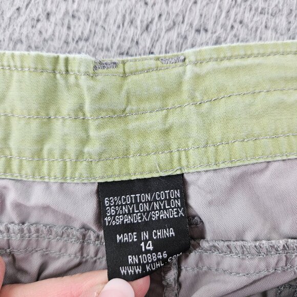 Kuhl‎ Pants Womens 14 Gray Cropped Capri Stretch Outdoor Hiking Nylon Blend - Picture 8 of 16